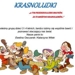 Grupa Krasnoludki, rok szkolny 2020/2021