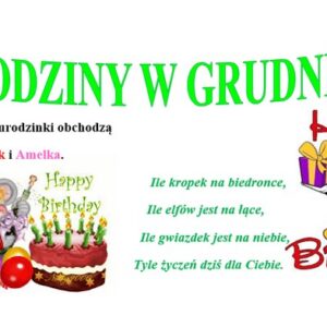 Urodziny w grudniu