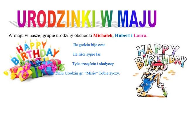 Urodziny w maju