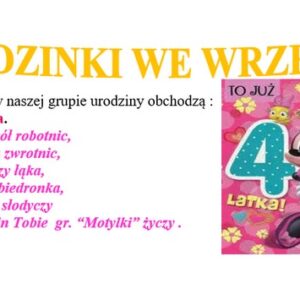 Urodzinki we wrześniu