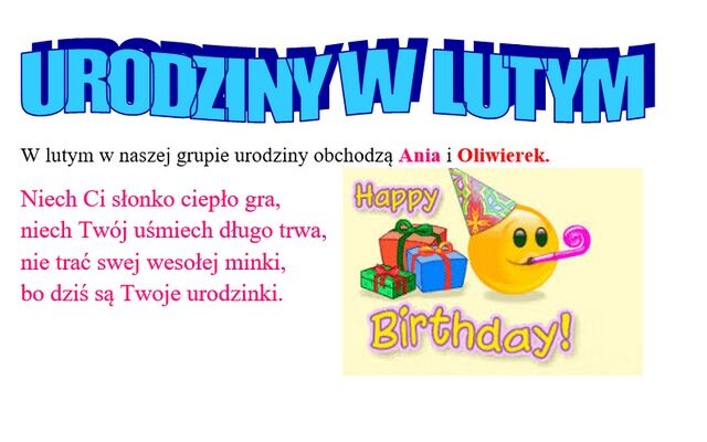 Urodziny w lutym